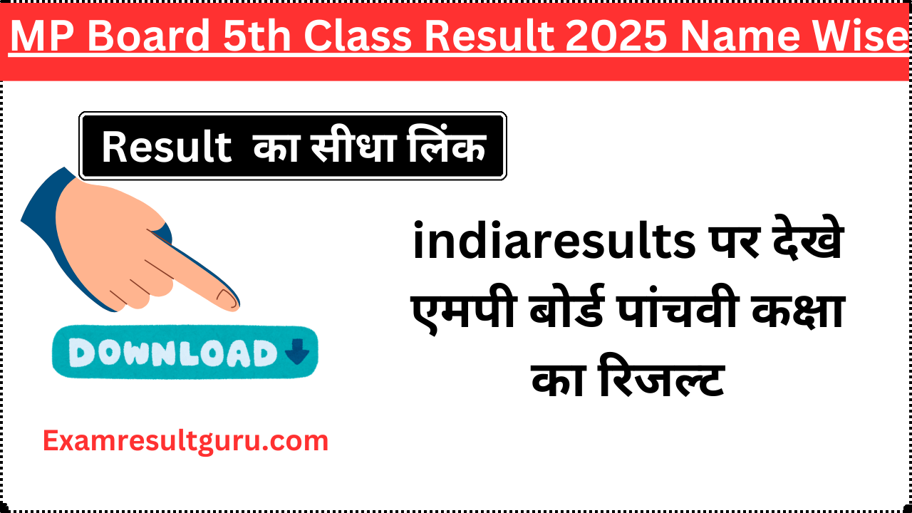 5th Class Result MP Board 2025