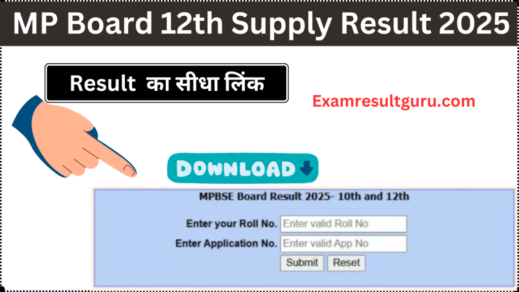 MP Board 12th Supply Result 2025