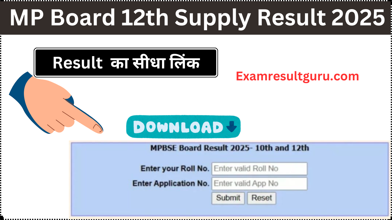 MP Board 12th Supply Result 2025